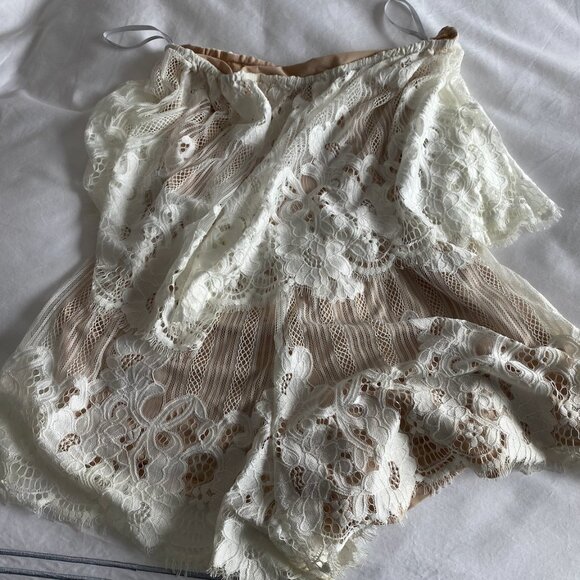 Lovers + Friends Kristine Romper Ivory SIZE M - Picture 4 of 7